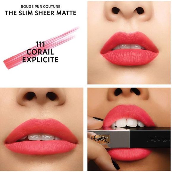 YSL The Slim Sheer Matte Lipstick 111 Corail Explicite BRAND NEW - Picture 4 of 4